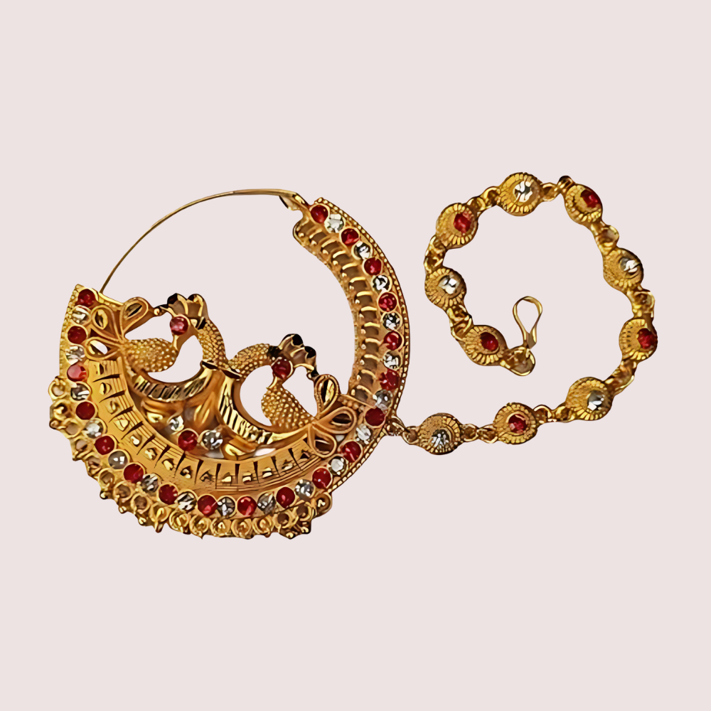 Kumauni Guloband with Nath & Mangtika – Bridal Gold Jewelry Set - Image 3