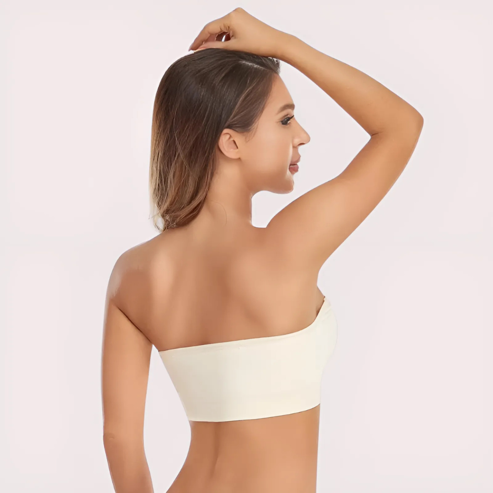 Sexy White Tube Bandeau Bra Top - Image 3