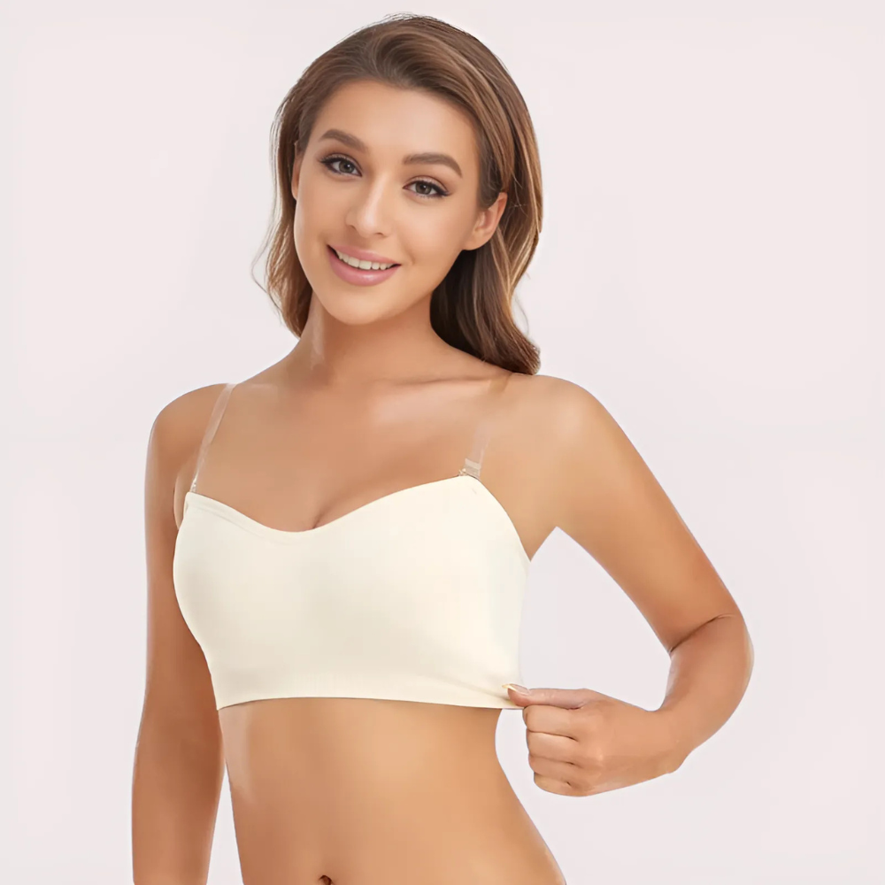Sexy White Tube Bandeau Bra Top - Image 2