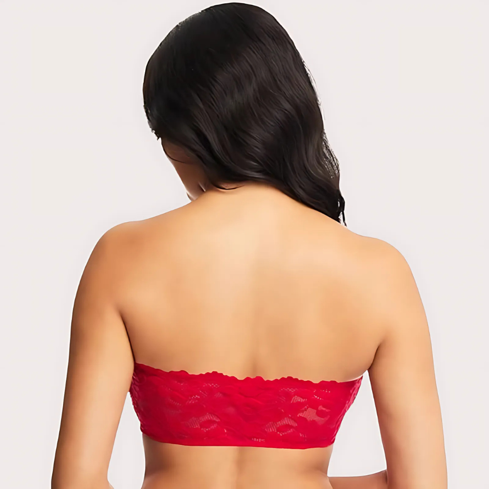 Unpadded Tube Bra with Adjustable Straps for Women - Image 2