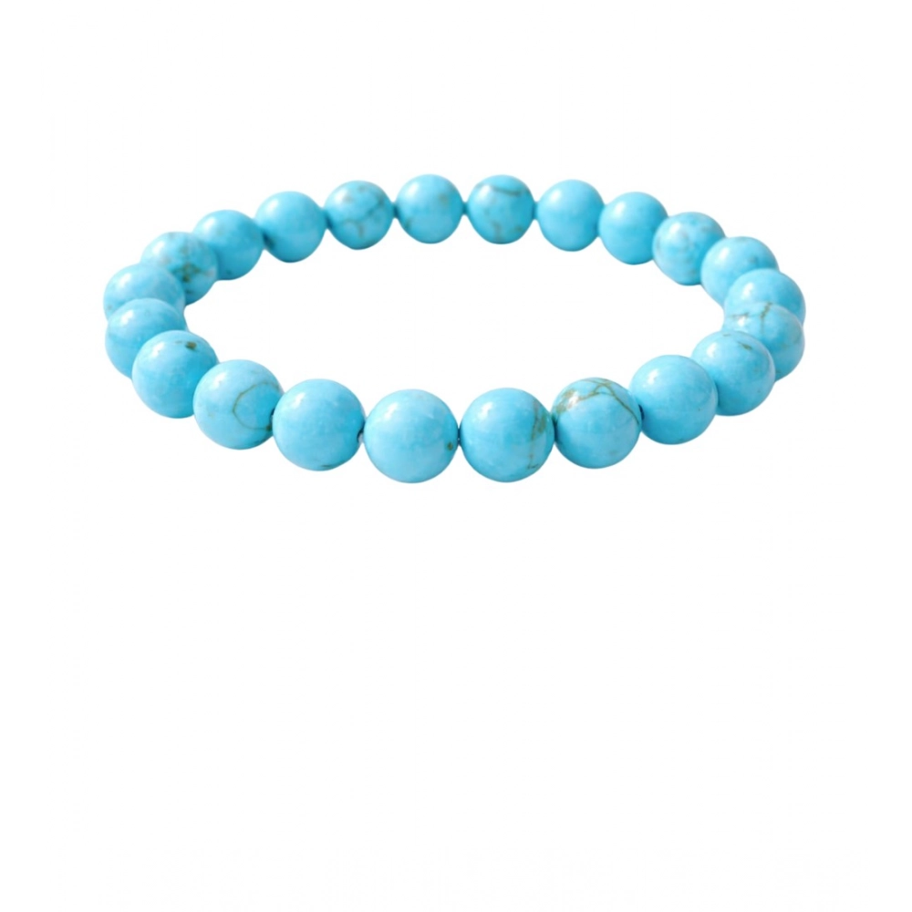 Natural Crystal 8mm Turquoise Bracelet (Sky Blue)