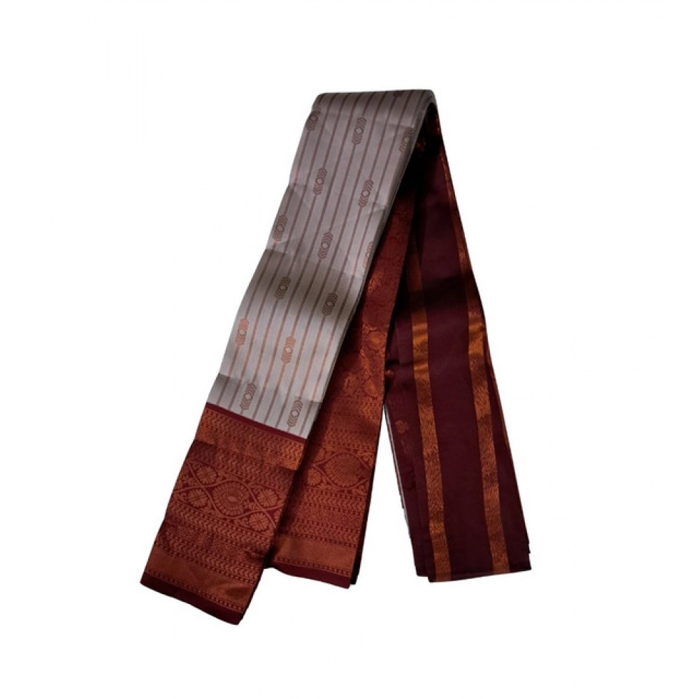 Women's Soft Silk Wooven Saree With Unstitched Blouse 5.5Mtr (Multicolor)