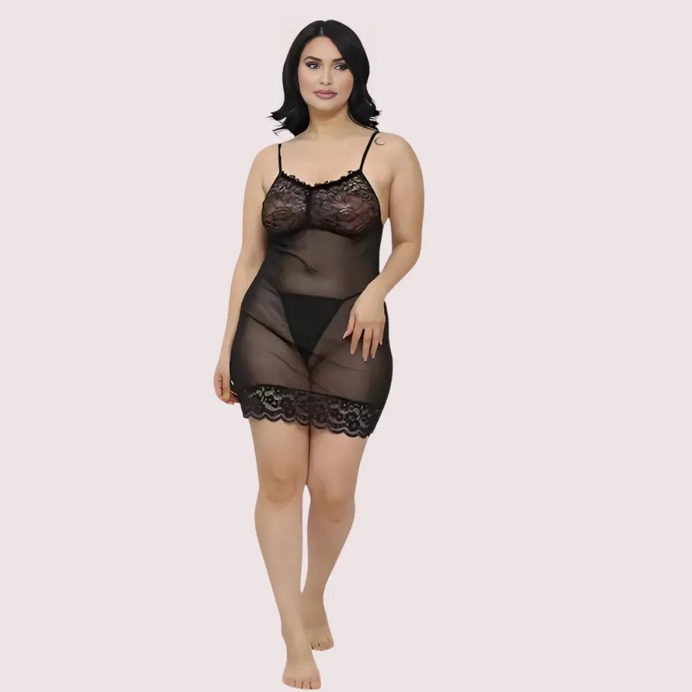 Sheer Babydoll Slip Dress for Women