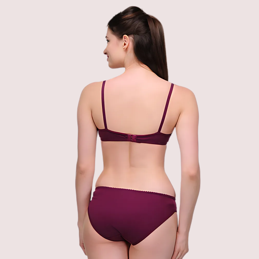 "Elegant" Solid Color Bra Sets ( Pk of 3) - Image 3