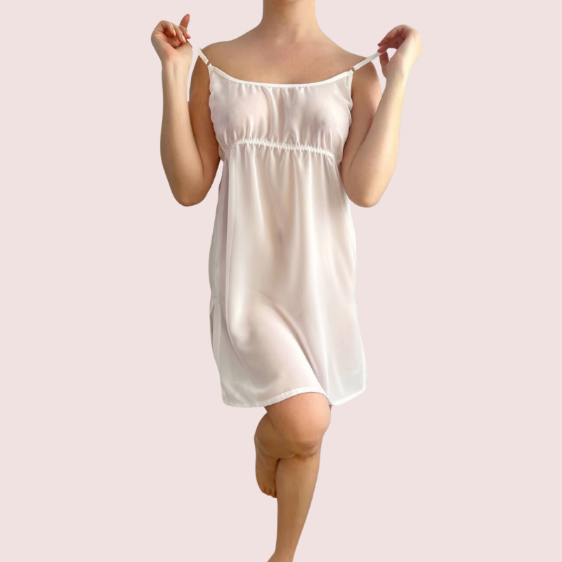 Sexy Plus Size Sheer Mesh Slip Nightwear - Image 2