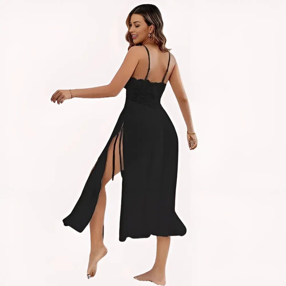 Romantic Black Babydoll Nightwear - Image 3